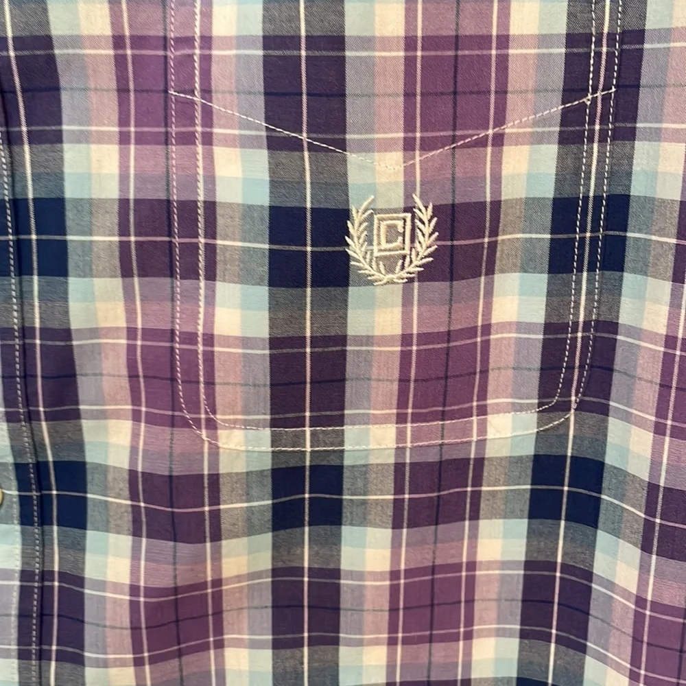 Chaps mens large purple like new shirt. - Picture 2 of 5